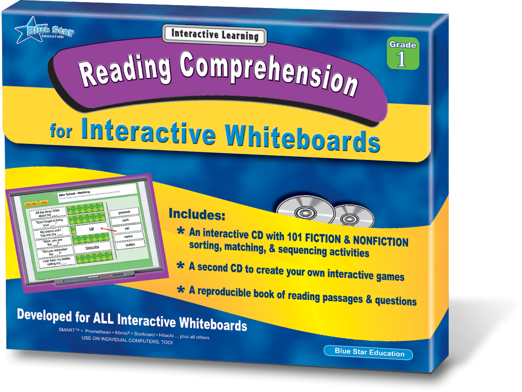 Reading Comprehension for Interactive Whiteboards Grade 1