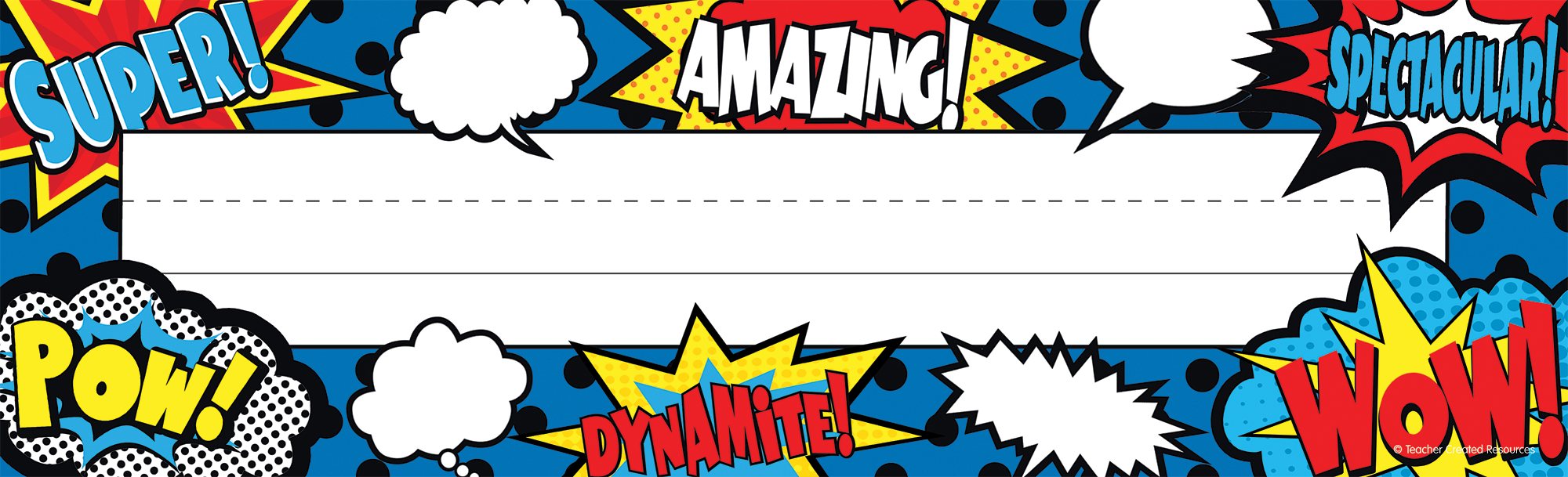 Superhero Flat Name Plates TCR5588 Teacher Created Resources