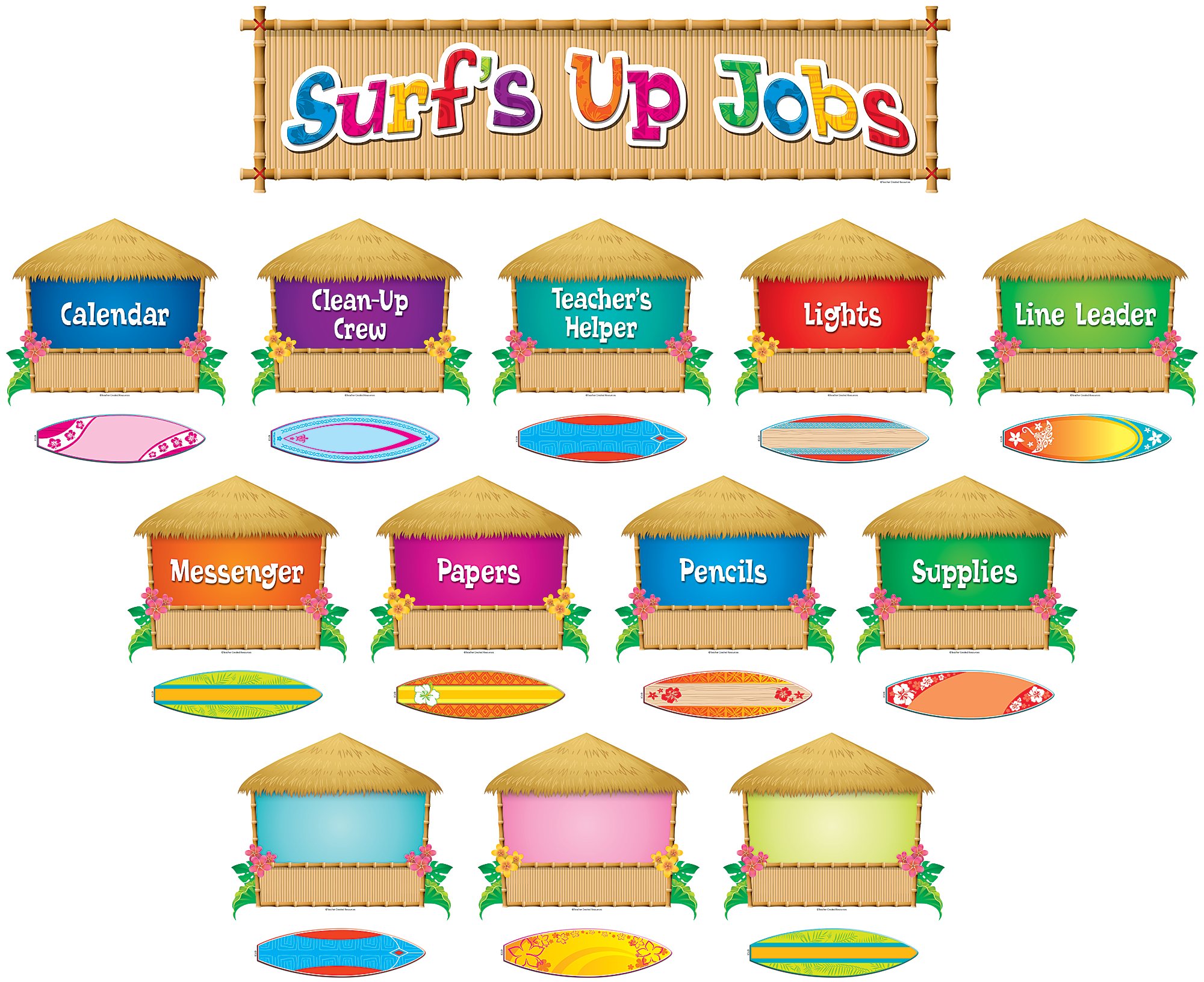 Surfs Up Jobs Mini Bulletin Board TCR5786 Teacher Created Resources