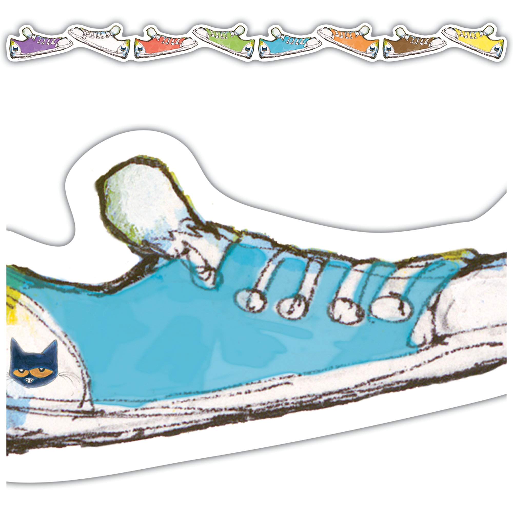 Pete the Cat Groovy Shoes DieCut Border Trim TCR62004 Teacher
