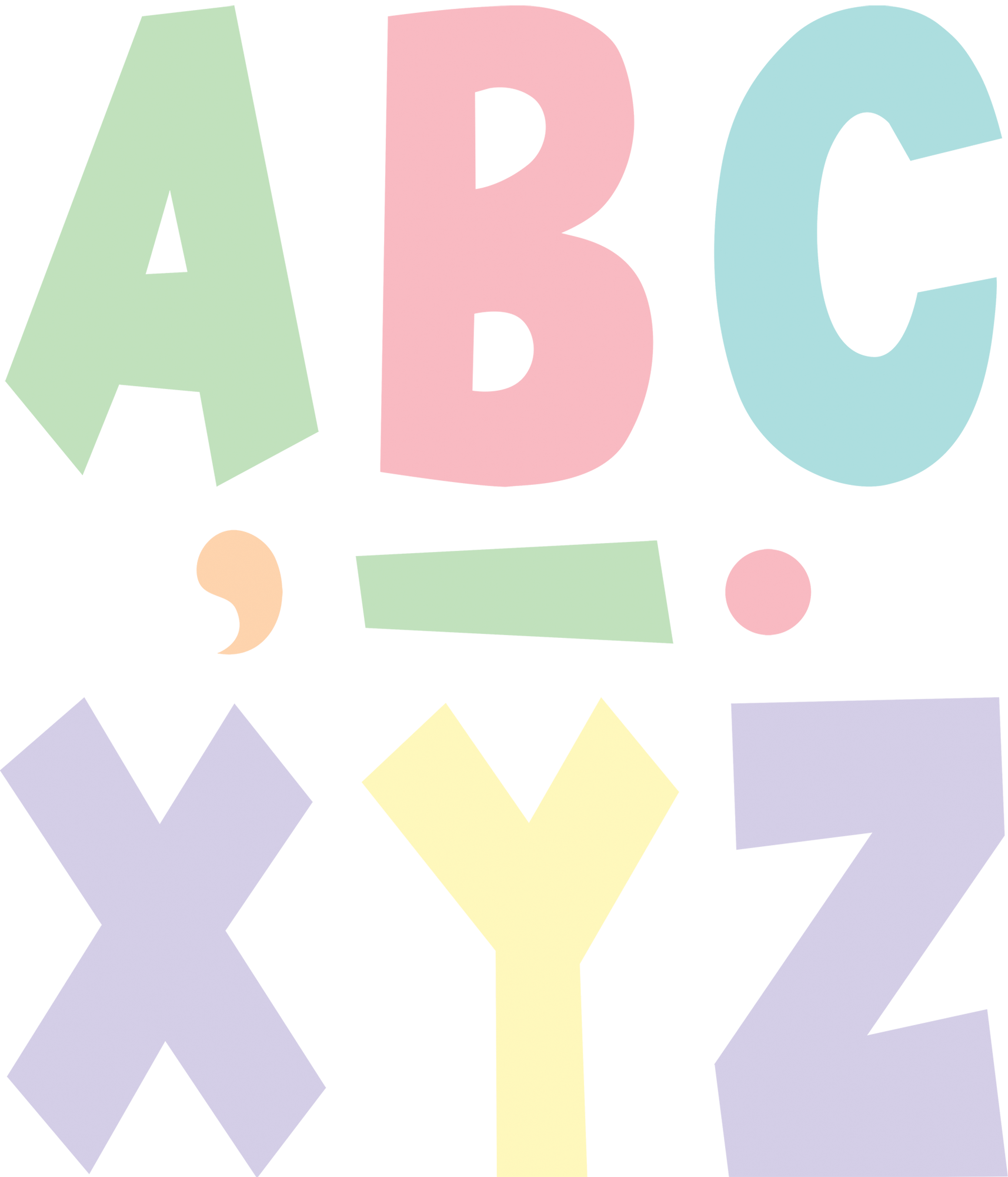 Pastel Pop 7" Fun Font Letters TCR70105 Teacher Created Resources