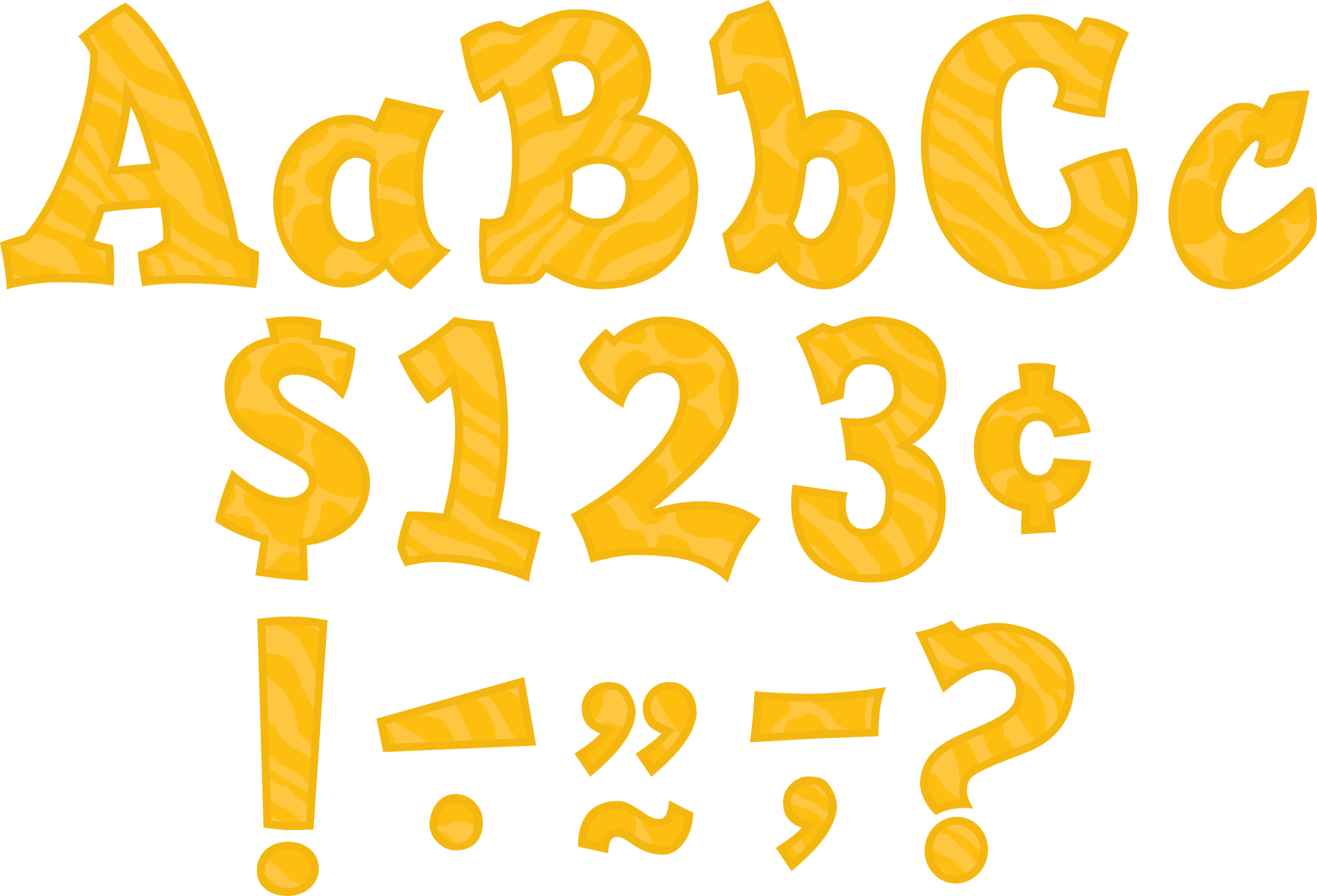 Amber Gold Sassy Animal 5" Letters TCR75272 Teacher