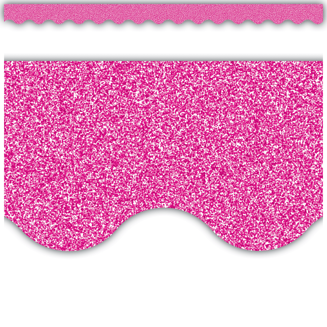 Pink Glitz Scalloped Border Trim TCR77021 Teacher Created Resources