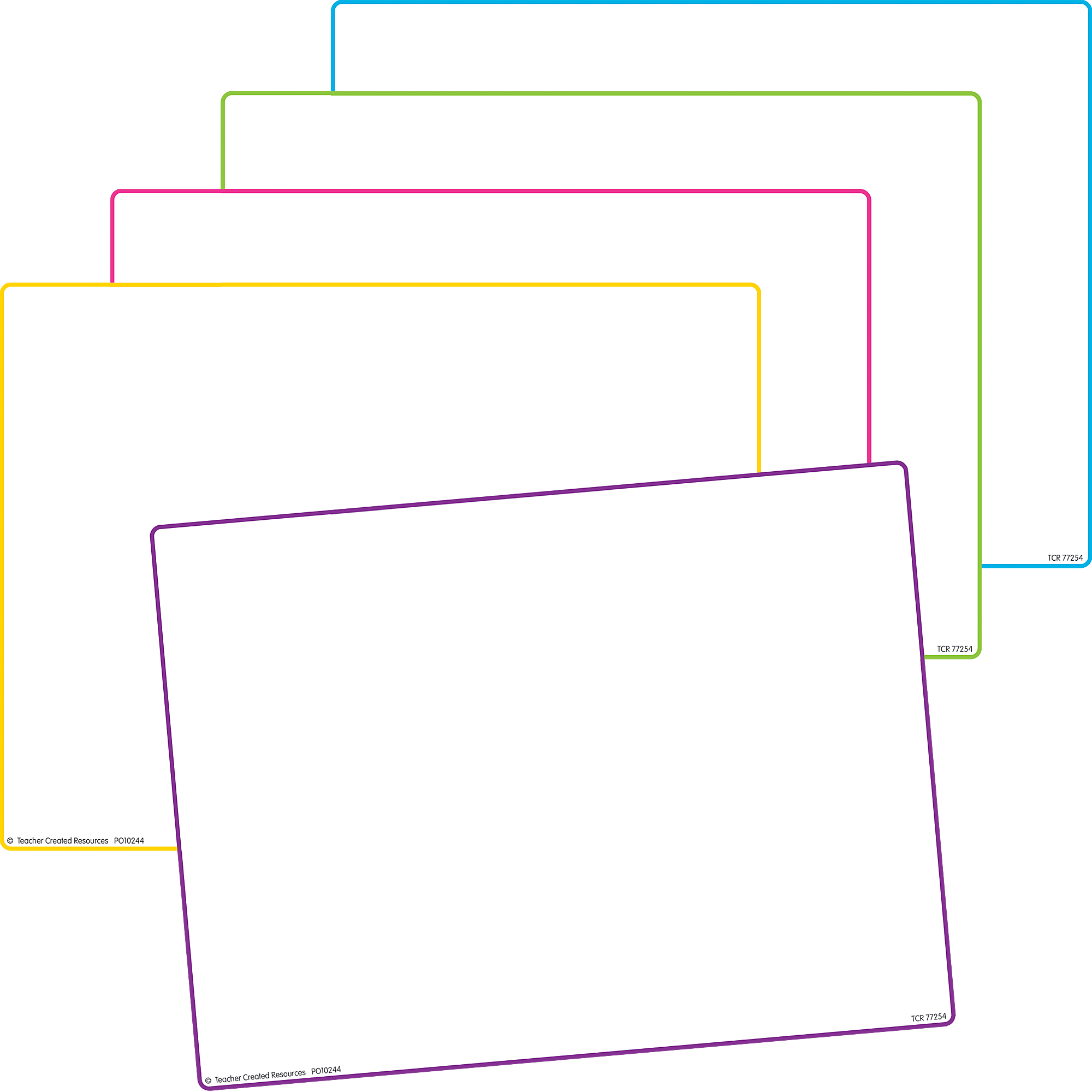 Blank Dry Erase Boards (set of 10) TCR77254 Teacher Created Resources