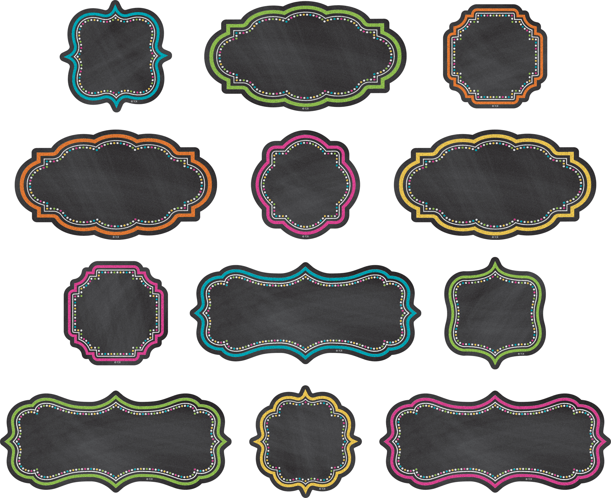 Clingy Thingies Chalkboard Brights Accents TCR77320 Teacher Created