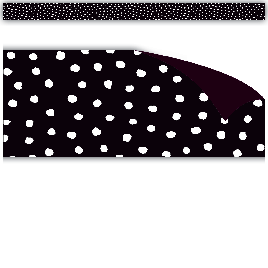 White Painted Dots on Black Border TCR77565 Teacher