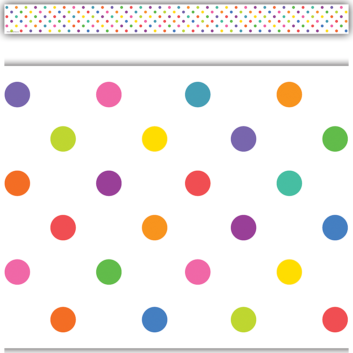 Colorful Dots Straight Border Trim TCR8325 Teacher Created Resources