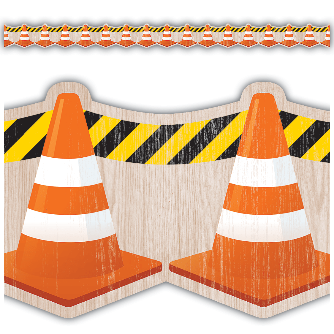 Under Construction Cones DieCut Border Trim TCR8741 Teacher