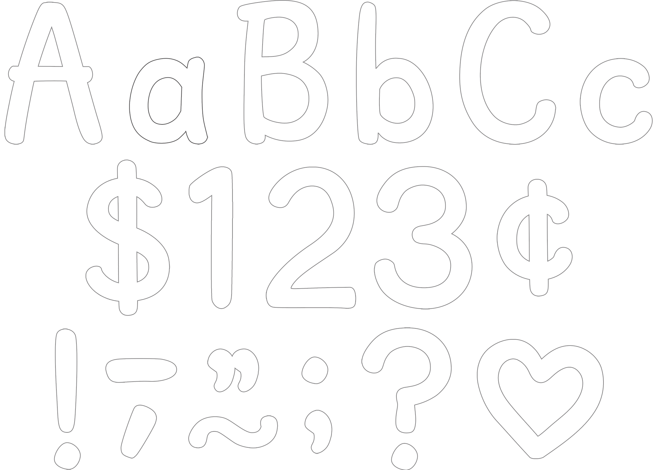 White 4" Modern Classic Letters Combo Pack TCR9150 Teacher Created Resources