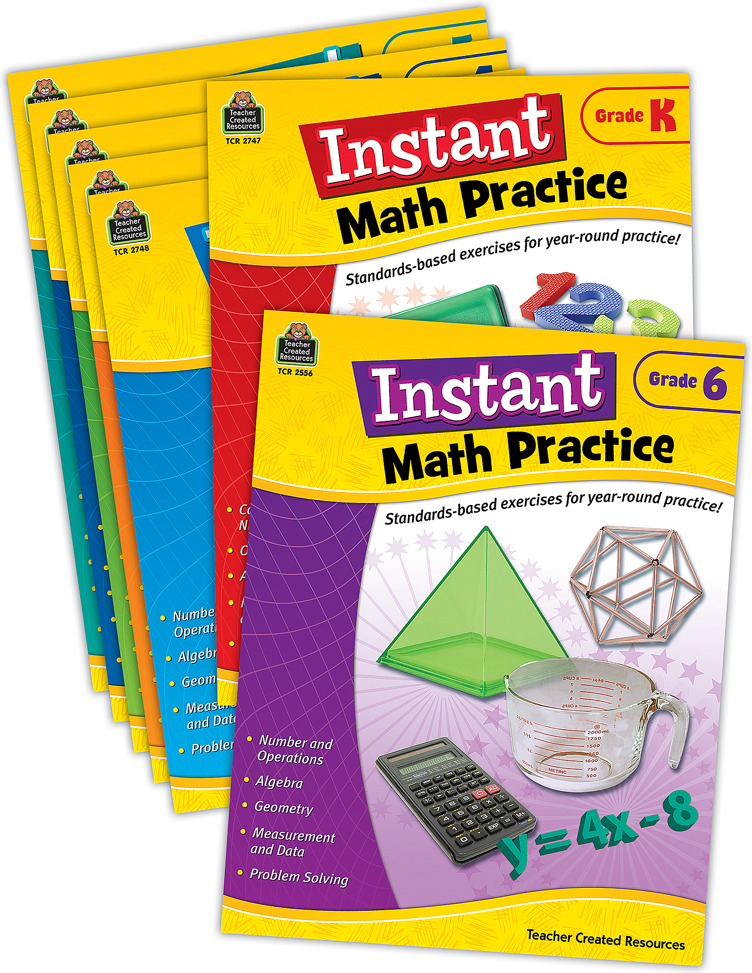Instant Math Practice Set (7 bks) TCR9637 Teacher Created Resources