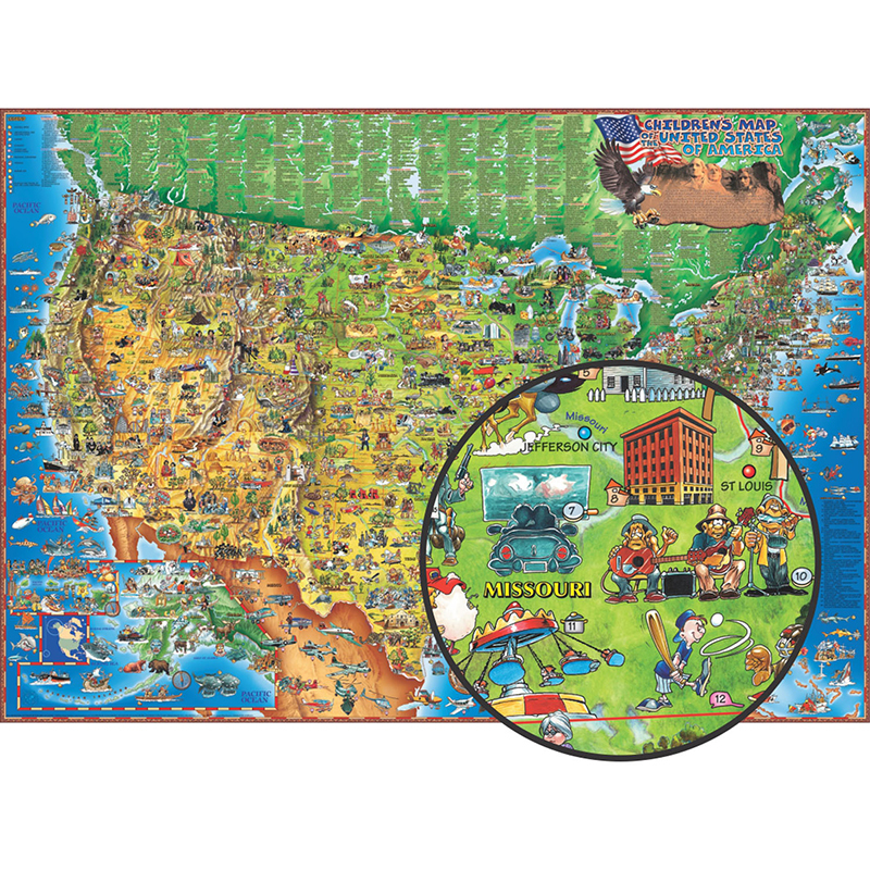 Childrens Map Of The Usa