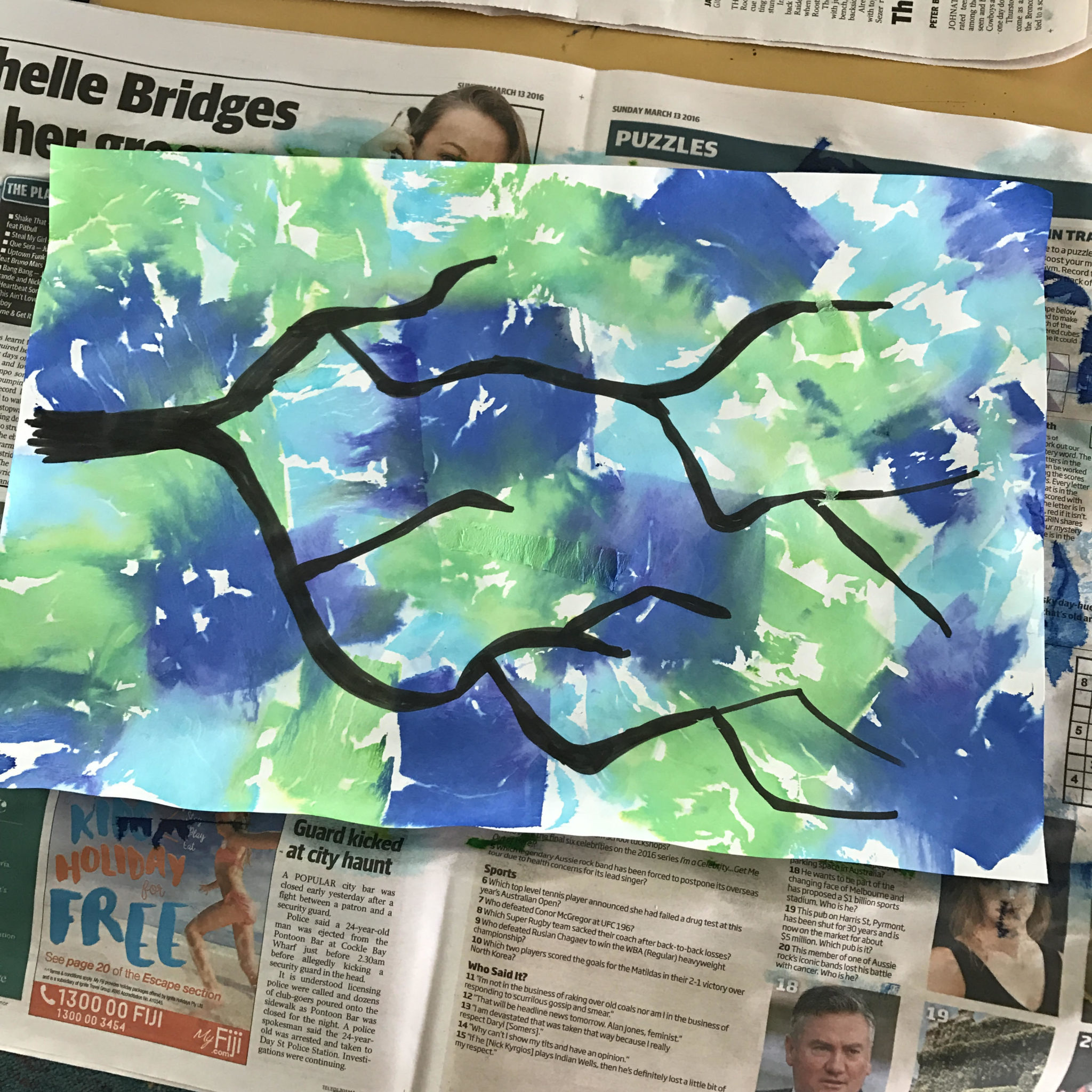 Crepe Paper Artwork Teach Starter