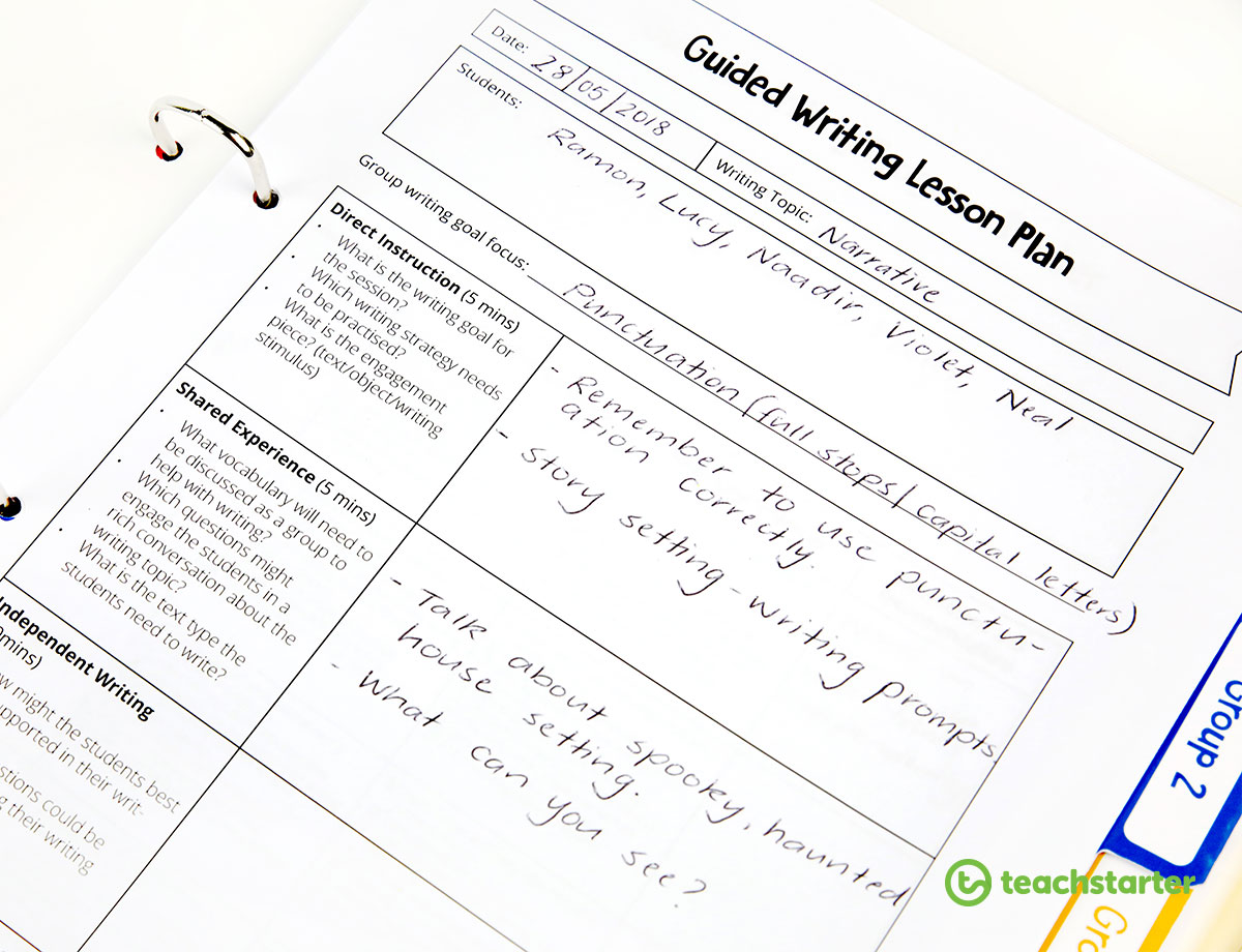 How to Set Up Guided Writing Session in the Classroom Teach Starter