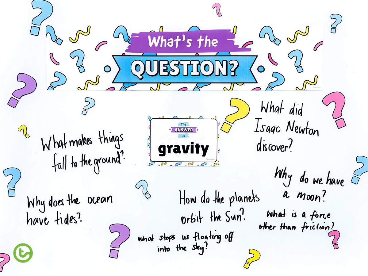 NEW Interactive Wall Display What's the Question? Teach Starter