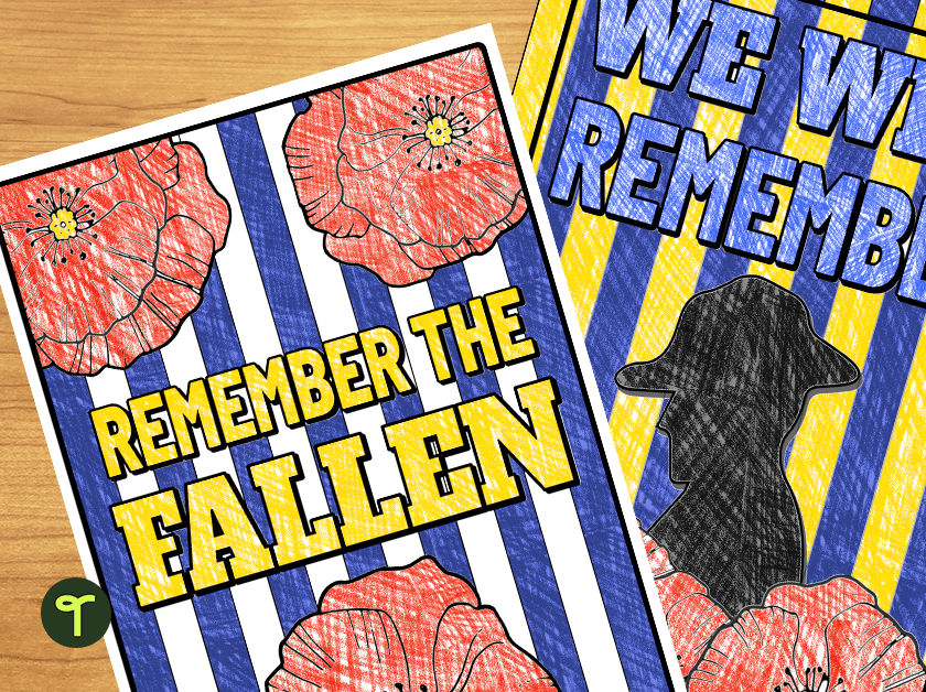 Remembrance Day Colouring Pages Teach Starter