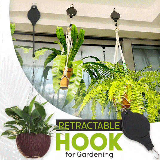 Multipurpose Retractable Plant Hanger for Garden and Balcony