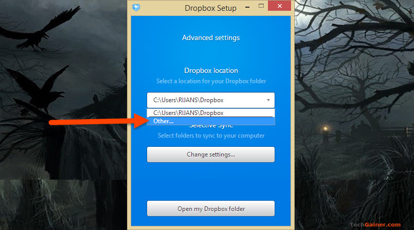 how to change google drive install location