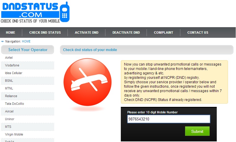How to Activate Do Not Disturb (DND) to Any Indian SIM Card