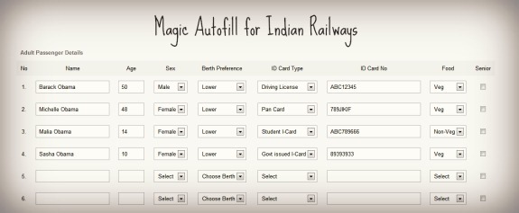 New Magic Autofill For Indian Railways Irctc Free Download