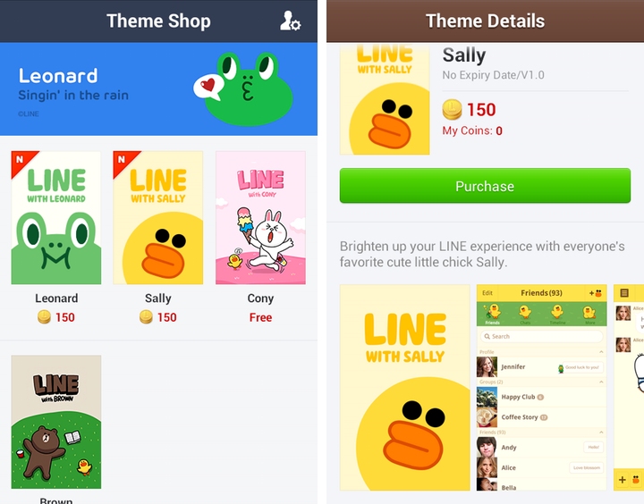 Line gets colorful, adds new theme store in updated