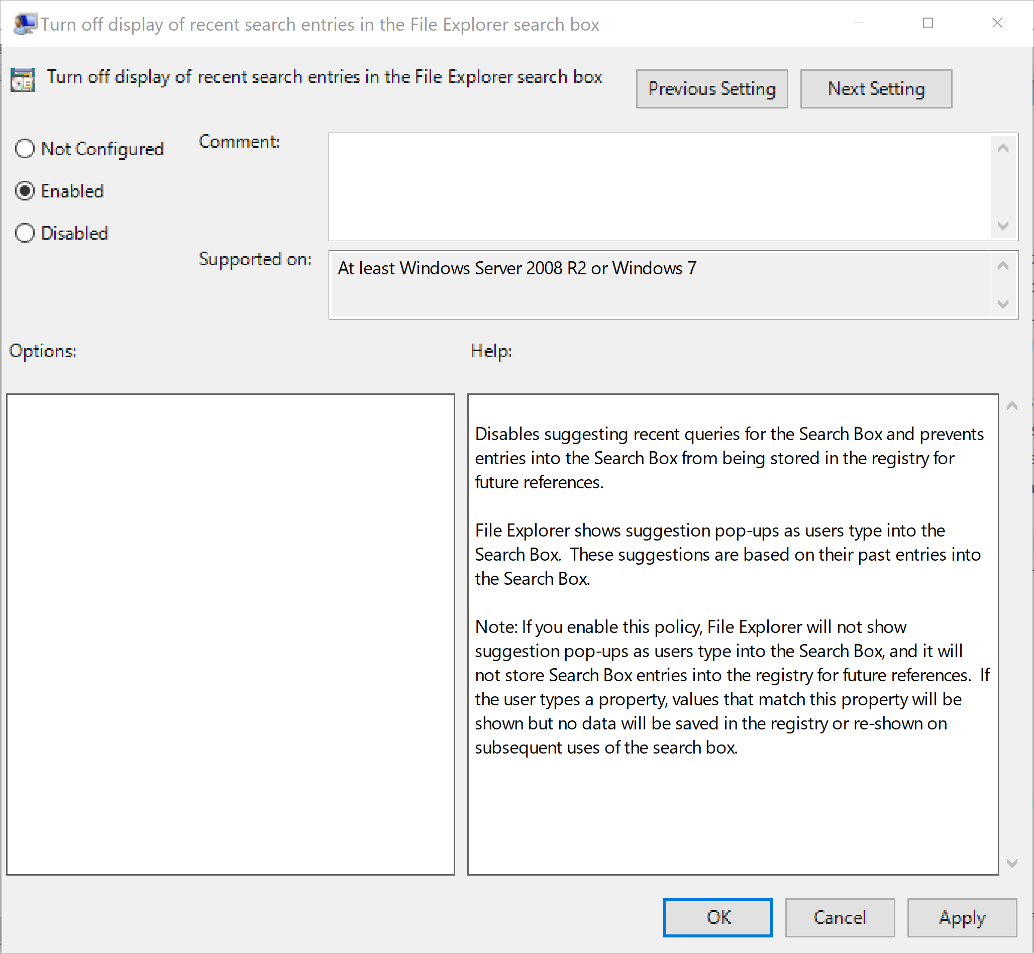 How to disable web search in Windows 10's start menu