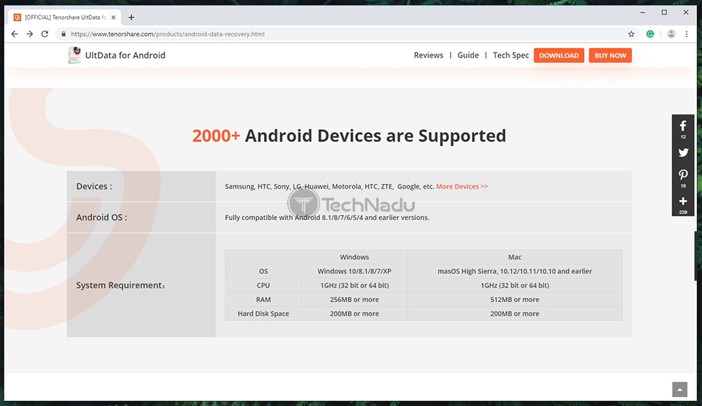 Tenorshare UltData for Android Review 2019 TechNadu