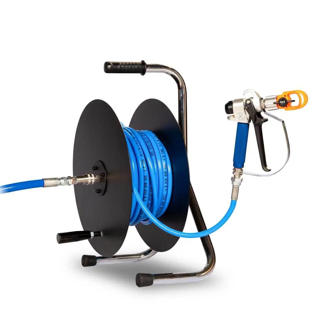 Hose reel for airless paint sprayers with quick coupling Tecnover