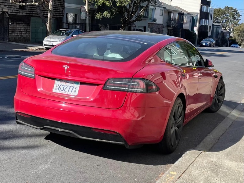 First Look Tesla Model S New Rear Tail Lights Spotted in the Wild