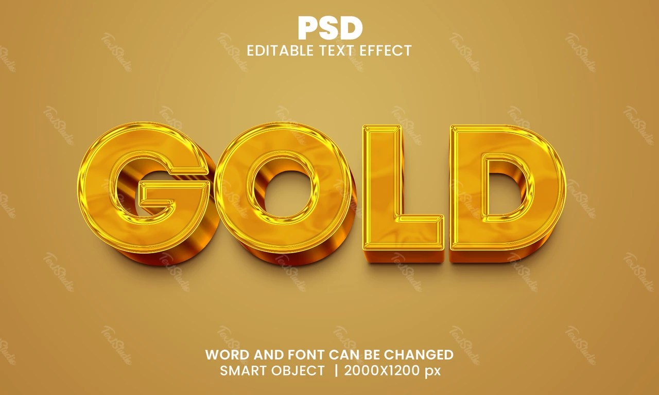 Gold Text Effect PREMIUM PSD File