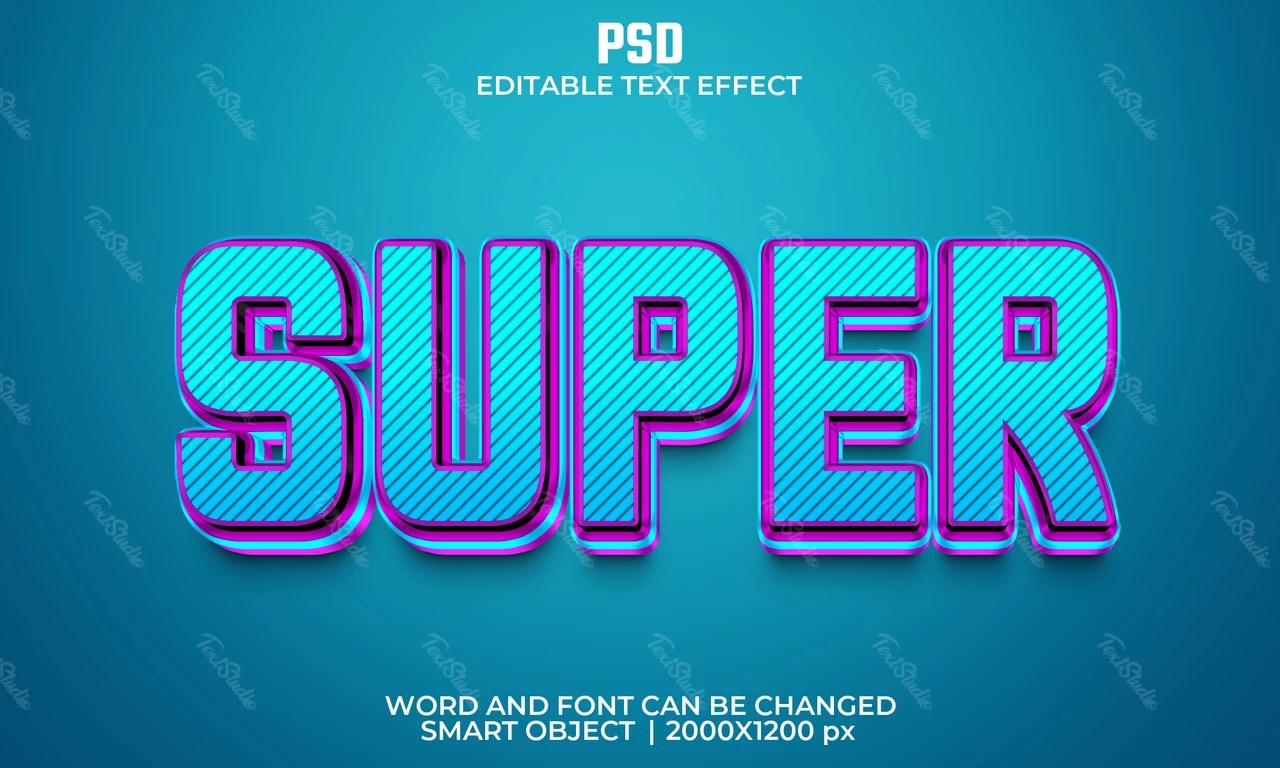 Super Text Effect PREMIUM PSD File