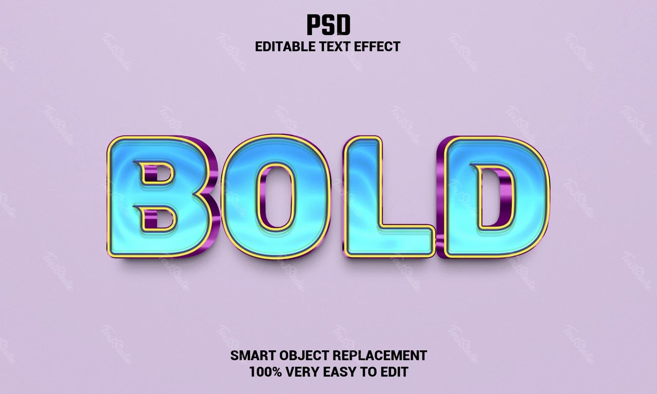 Bold Text Effect Free PSD File