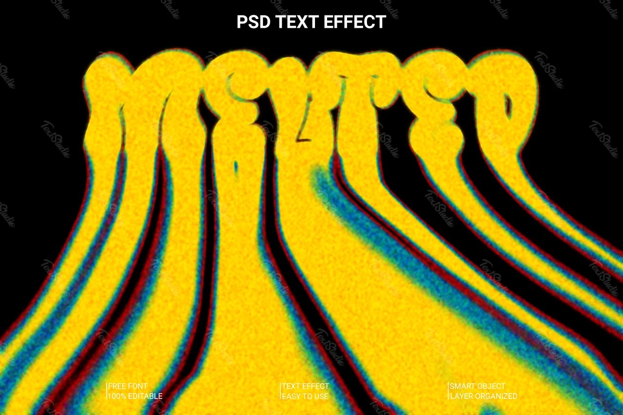 Melted Dripping Letters Font Style Effect PREMIUM PSD File