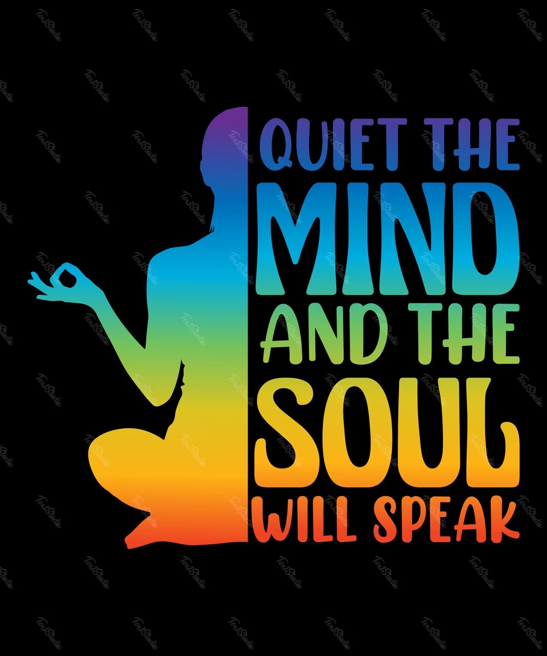 Calma la mente y hablará el alma Archivo vectorial PREMIUM TextStudio