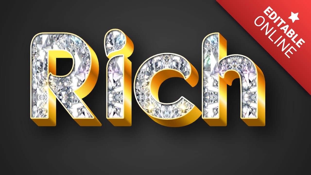 3D Text Diamond Style Effect Font Generator