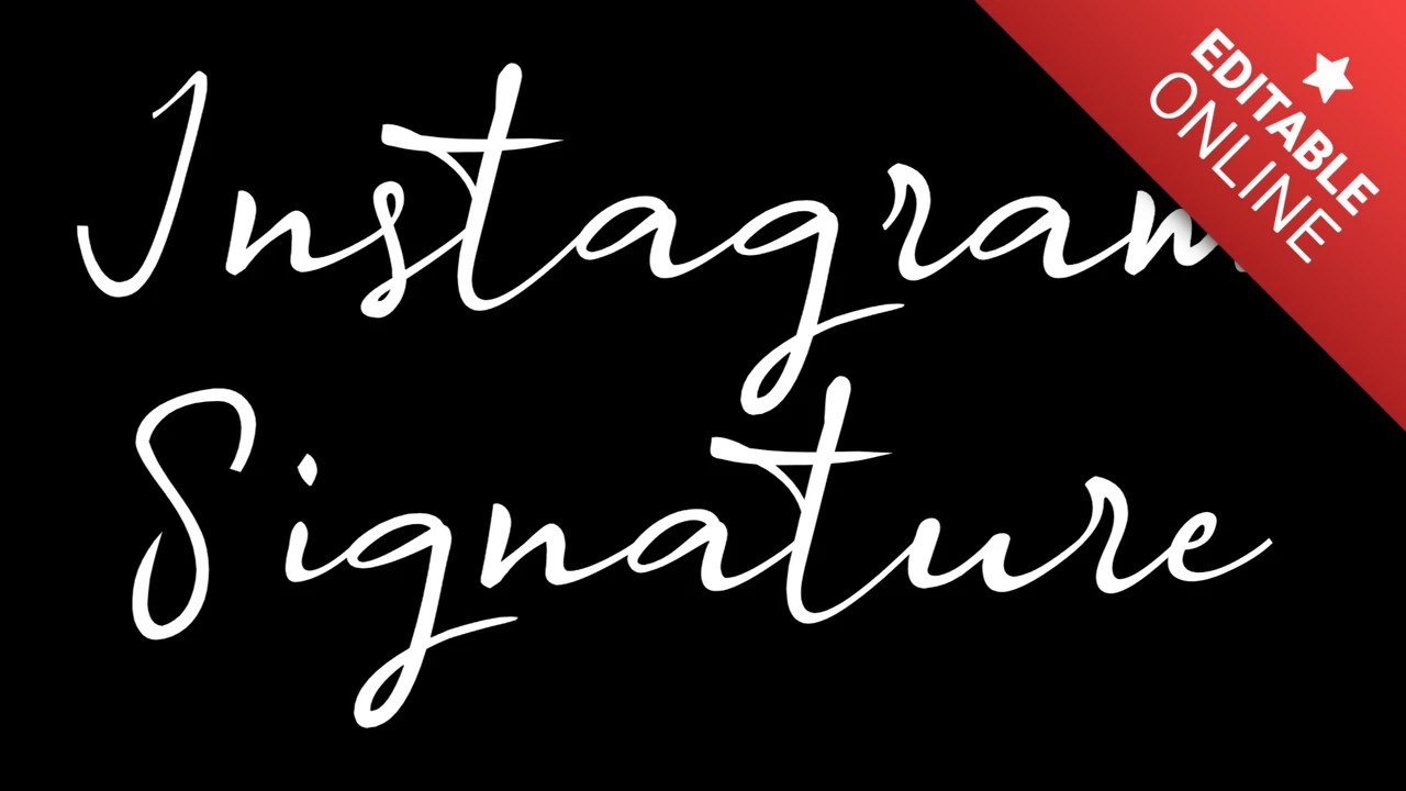 Instagram Cursive Signature Text Effect Generator