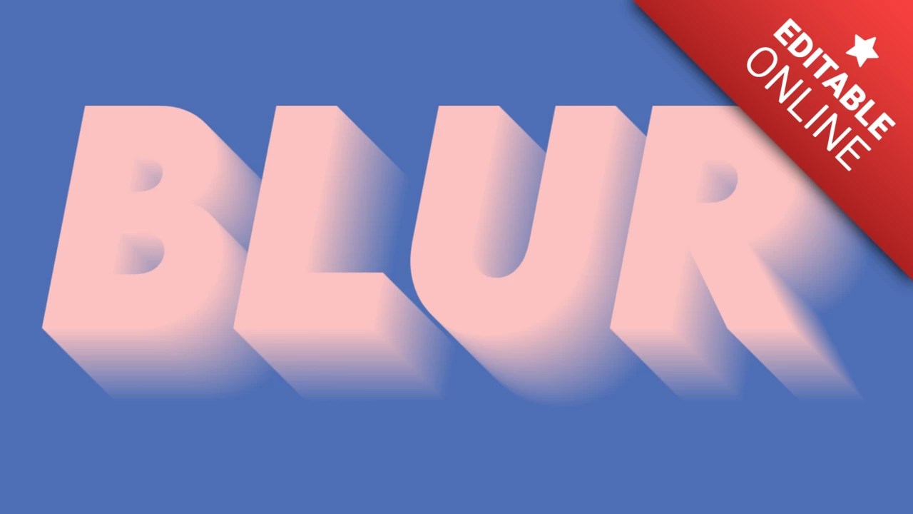 Blue and Pink Blurry 3D Text Text Effect Generator
