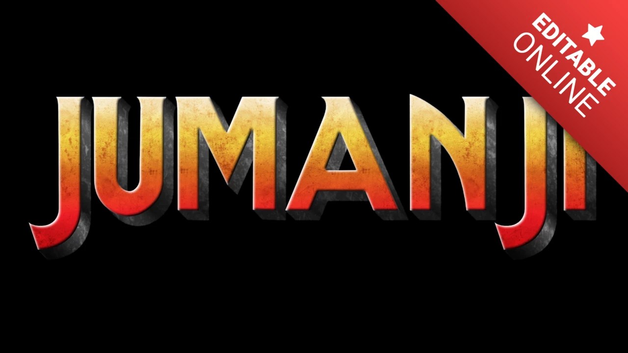 Jumanji Logo Editable Online Text Effect Generator