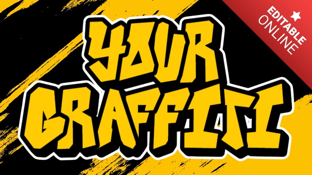 Yellow Graffiti Font Generator Text Effect