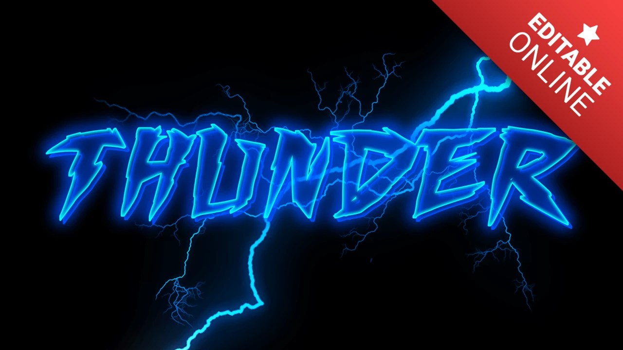 Thunder Text Effect Font Generator