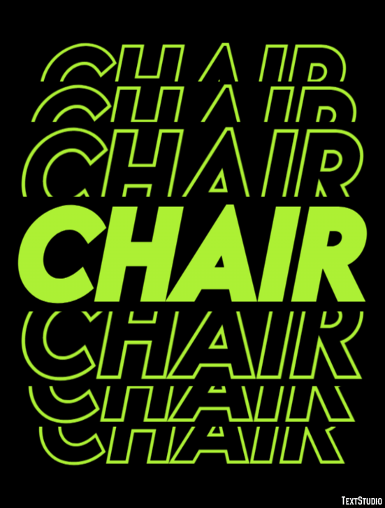 Chair Text Effect Generator TextStudio