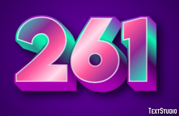 261 Text Effect and Logo Design Number