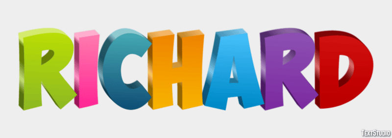 Richard Text Effect and Logo Design Name