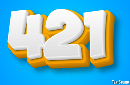 421 Text effect and logo design Number | TextStudio