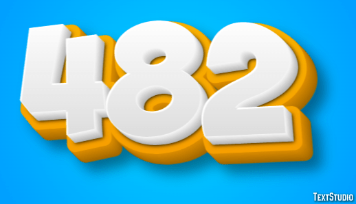 482 Text Effect and Logo Design Number