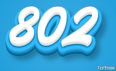 802 Text Effect and Logo Design Number