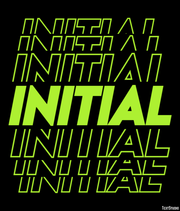 Initial Text Effect and Logo Design Word