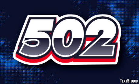 502 Text Effect and Logo Design Number