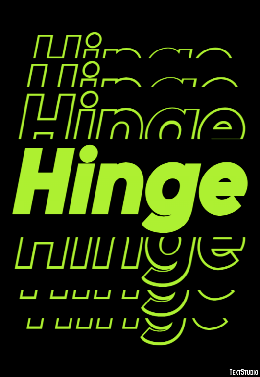 Hinge Text Effect and Logo Design Social Network
