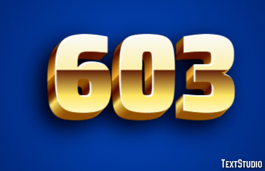 603 Text Effect and Logo Design Number