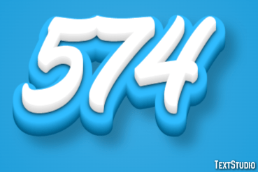 574 Text Effect and Logo Design Number